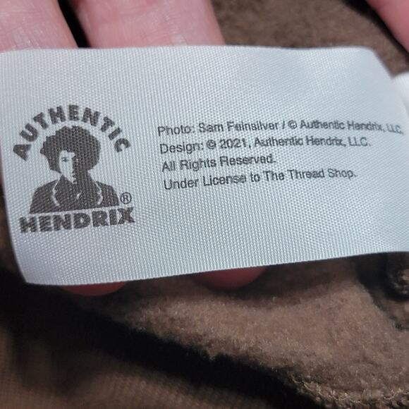 Abercrombie Kids LS Brown Crewneck Soft Sweatshirt "Jimi Hendrix" - Size 13/14 - Picture 5 of 6